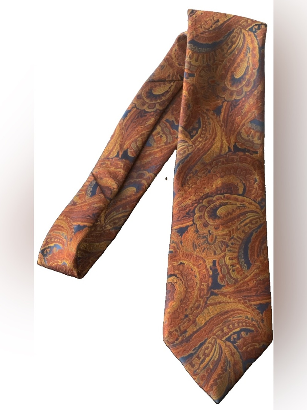Pre Owned Men's Oleg Cassini Diamond & Co Tie Neck Tie Necktie Classic Paisley